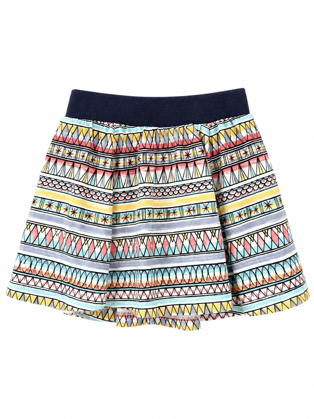 Tea Collection Girls Skort Geometric Print Built-In Shorts Size 3